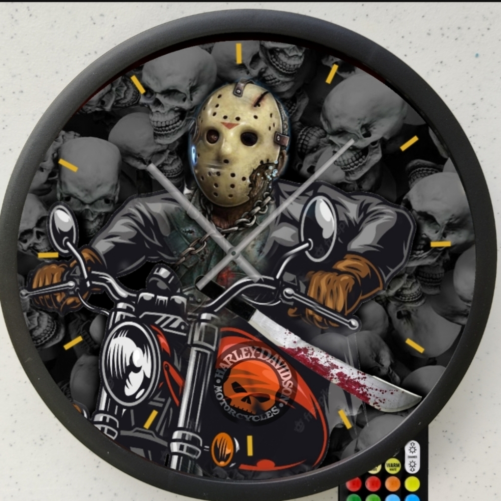 Jason Voorhees Halloween LED clock